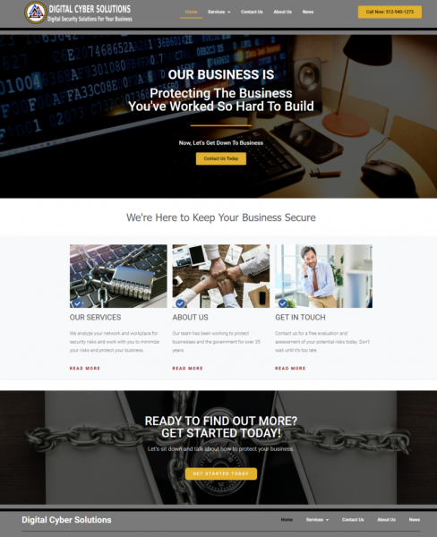 digital cyber solutions homepage screenshot